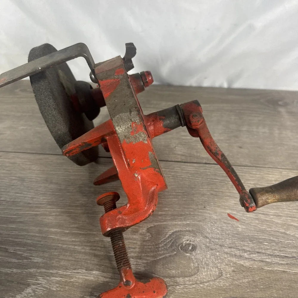 Cruso Hibbard Spencer Bartlett & CO Vintage Hand Crack  Bench Grinder NO 15